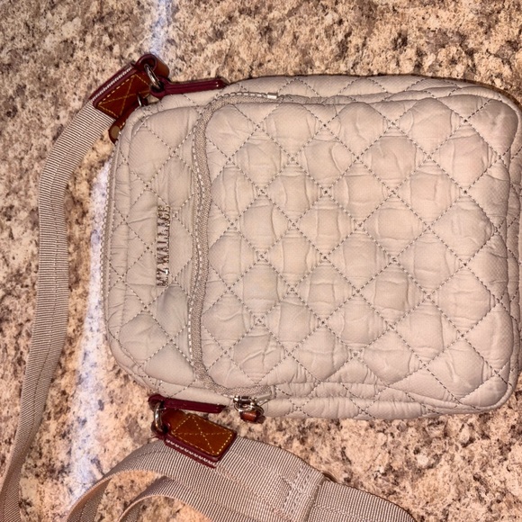 MZ Wallace Beige Quilted Crossbody Bag - Picture 3 of 8